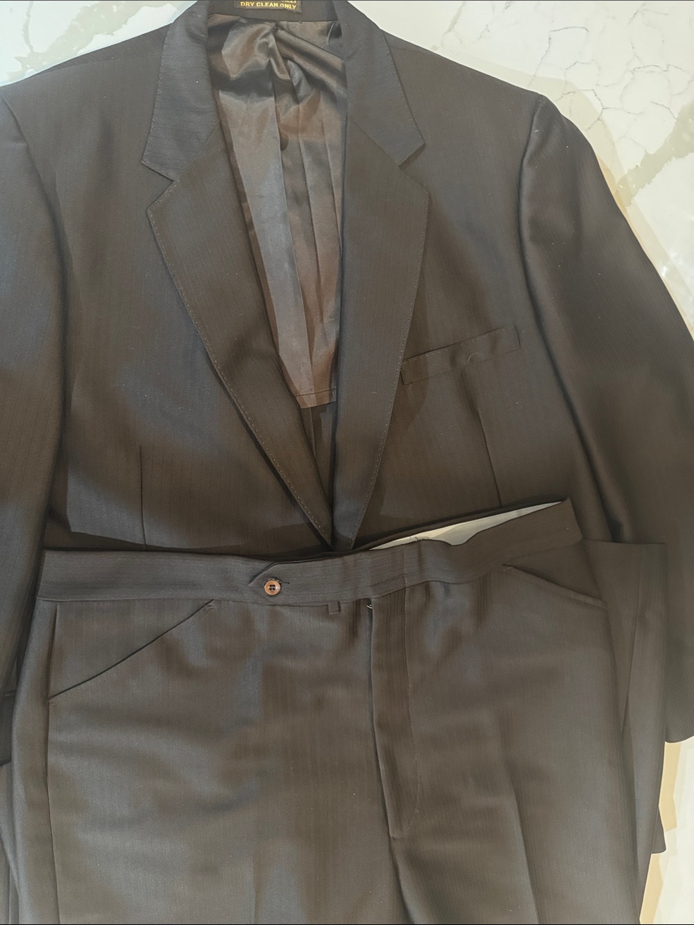 Men's Classic Black Two-Piece Suit - Tailored Blazer & Trousers